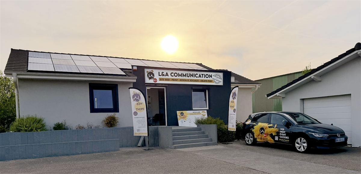 Les locaux de L&A Communication à Montagnat, près de Bourg-en-Bresse