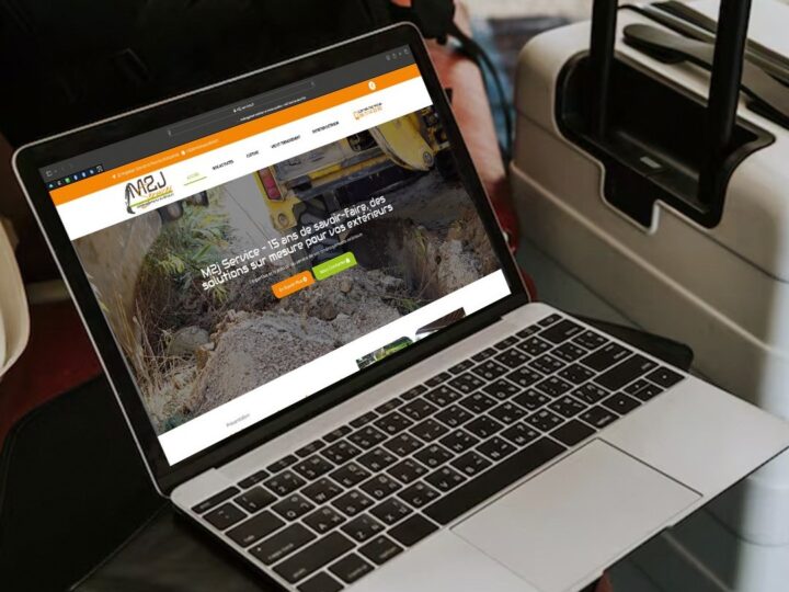 Site internet M2J Service réalisé par L&A Communication