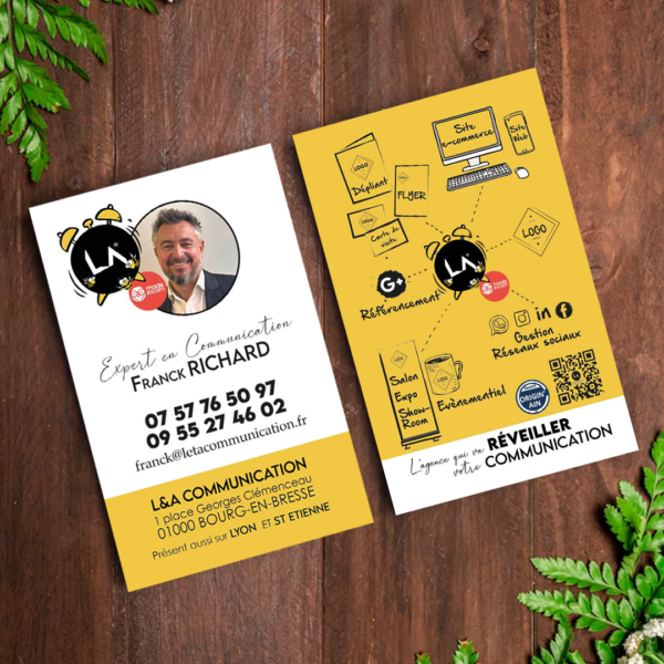 Carte de visite personnalisée — L&A Communication