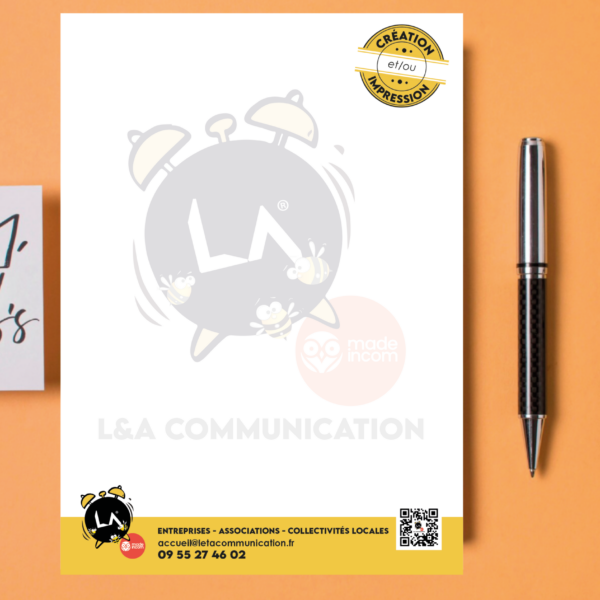Bloc-notes personnalisé — L&A Communication